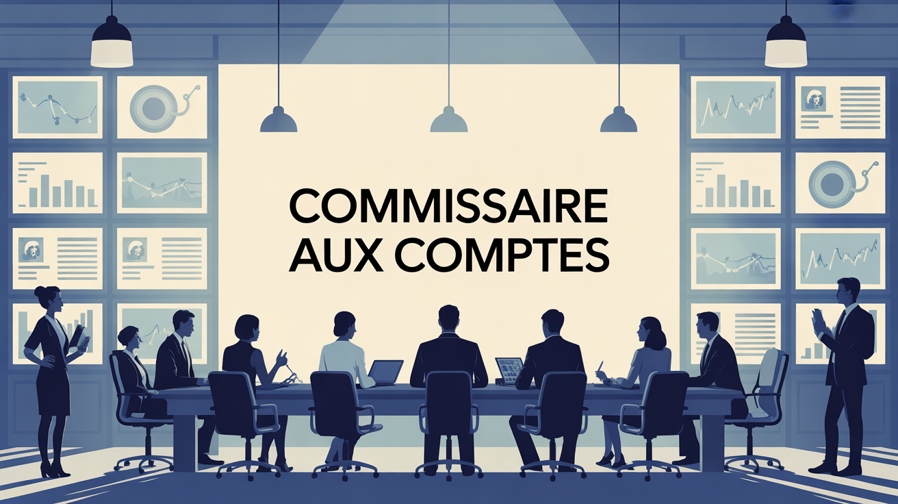 Cabinet audit commissaire aux comptes silhouettes graphiques