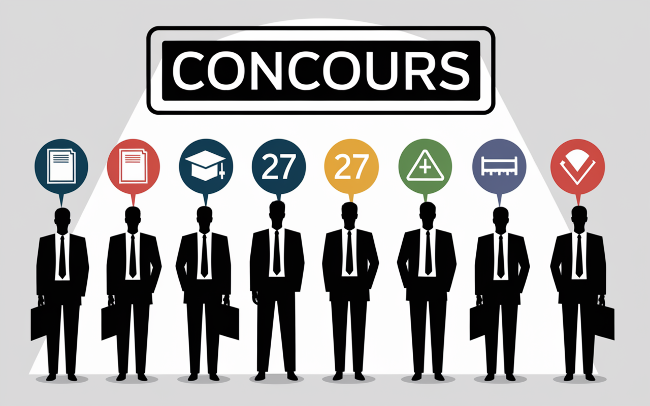Candidats concours officier de gendarmerie, symboles universitaires et sélection