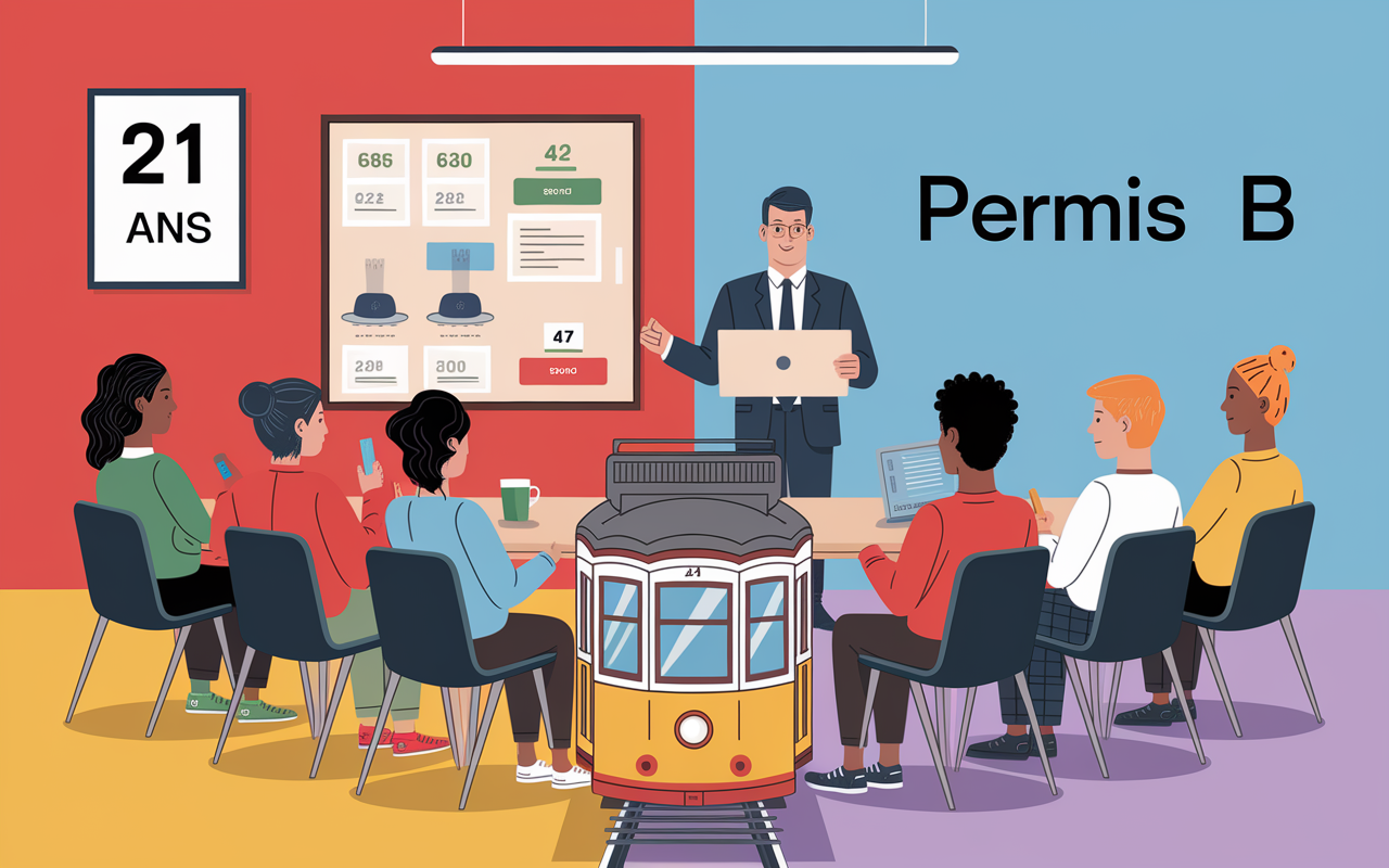 salle formation conducteur tramway permis B 21 ans