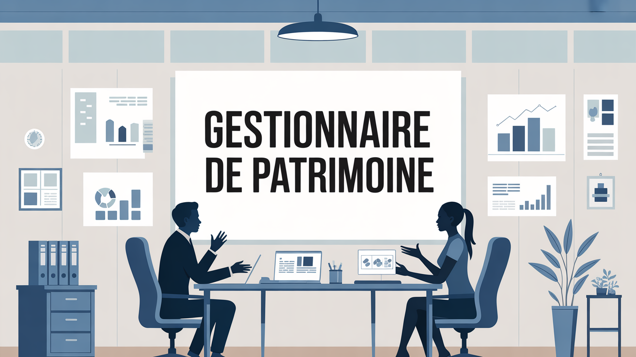 gestionnaire de patrimoine discussion bureau moderne