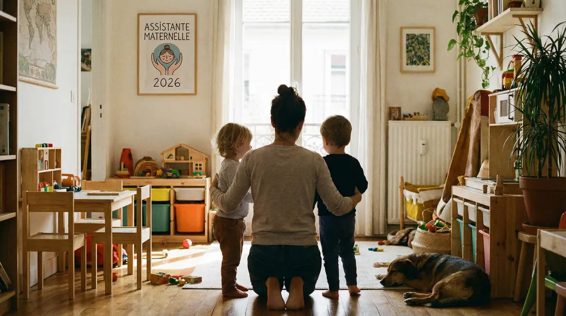 Assistante maternelle accueille enfants espace adapté 2026
