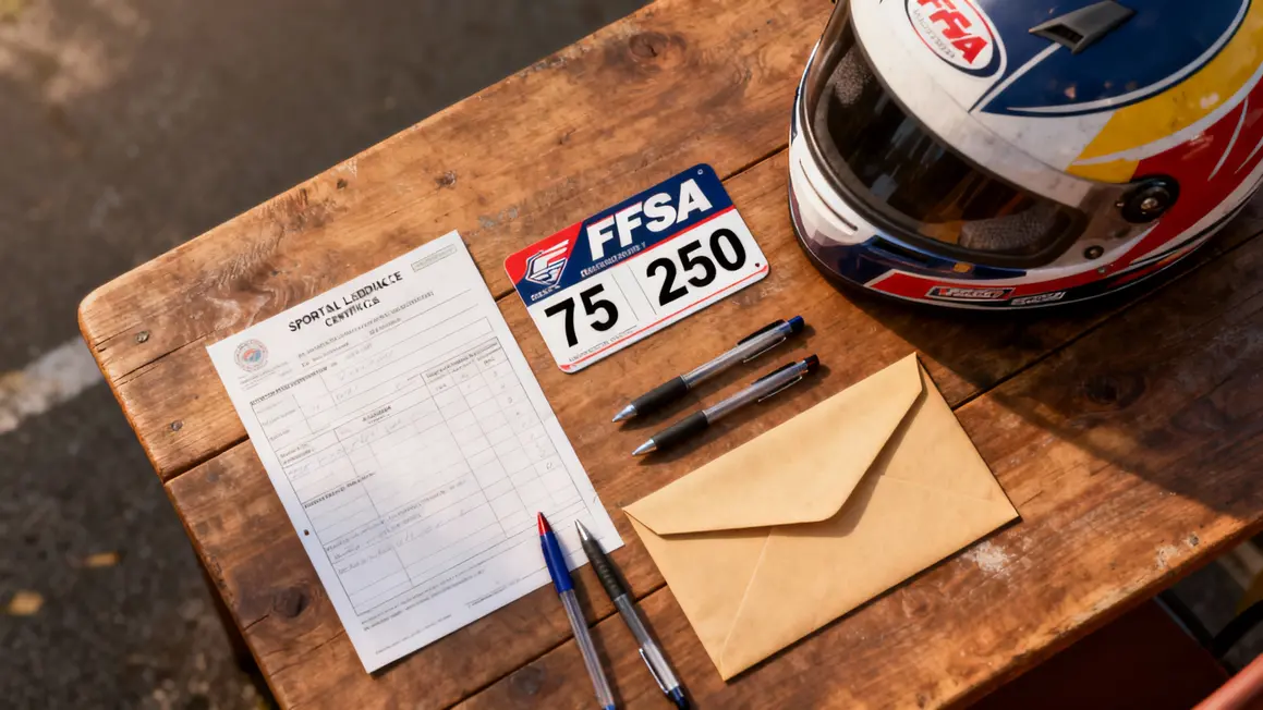 Licence FFSA casque et certificat prérequis pilote
