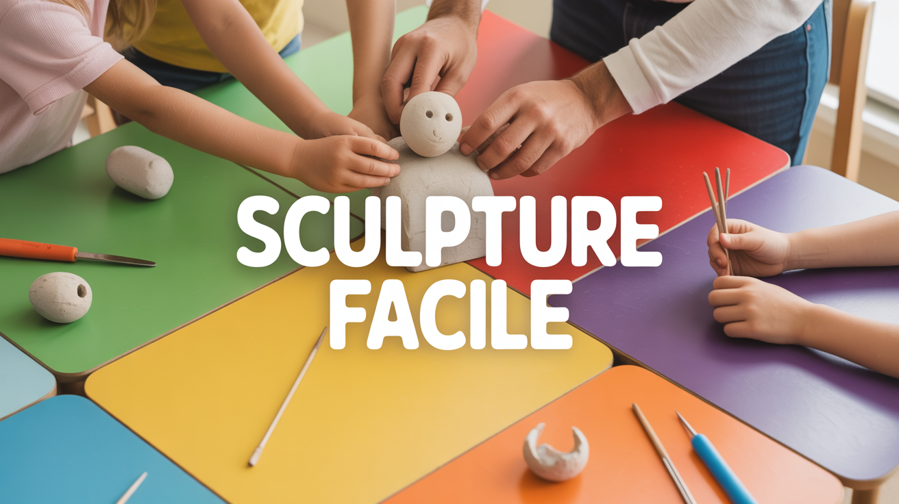 sculpture facile à réaliser en famille autour d'une table