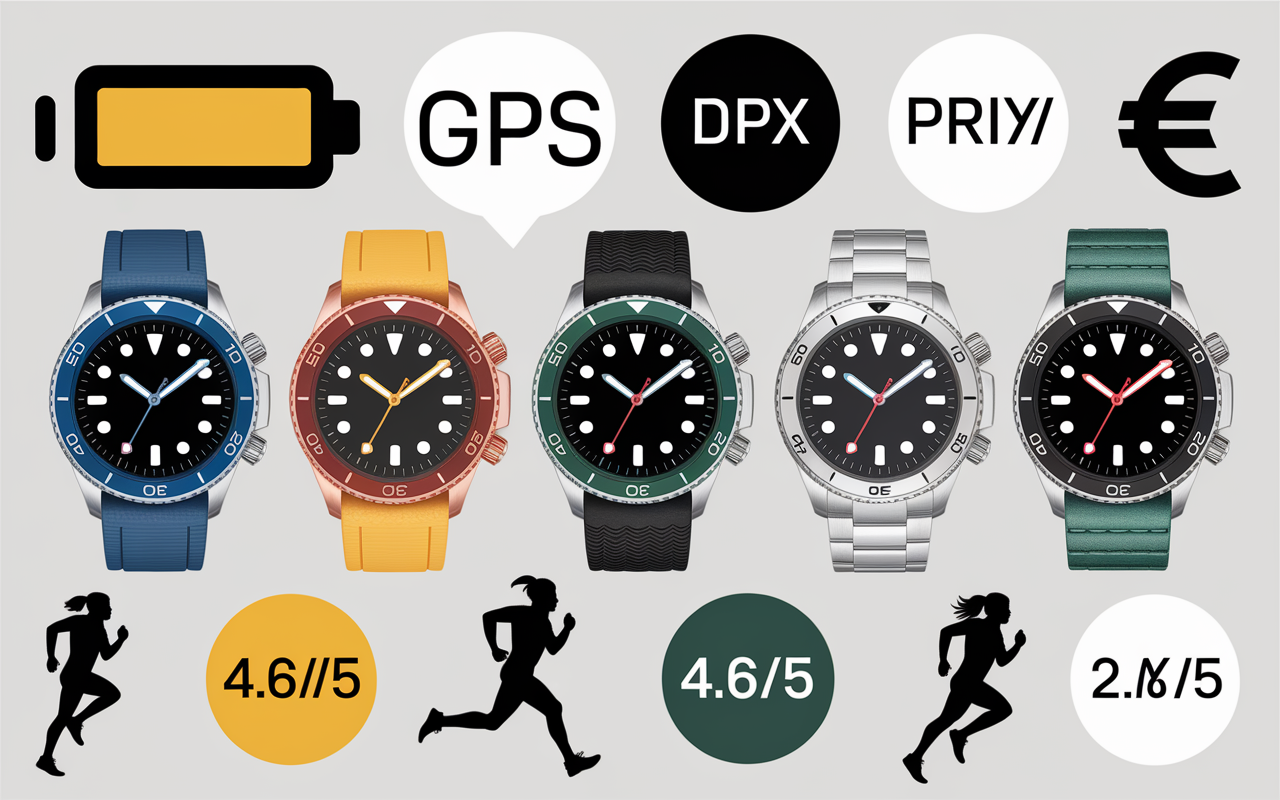 tableau comparatif montre running prix et modèles