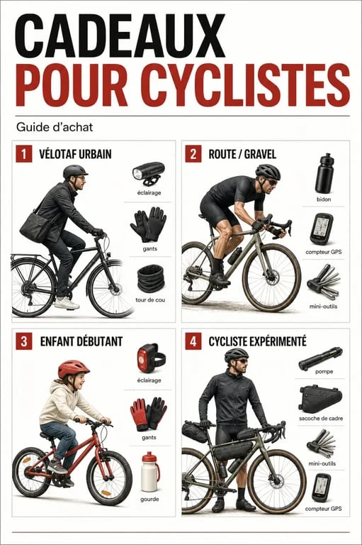 Cadeau pour cycliste : idées classées par profil et budget