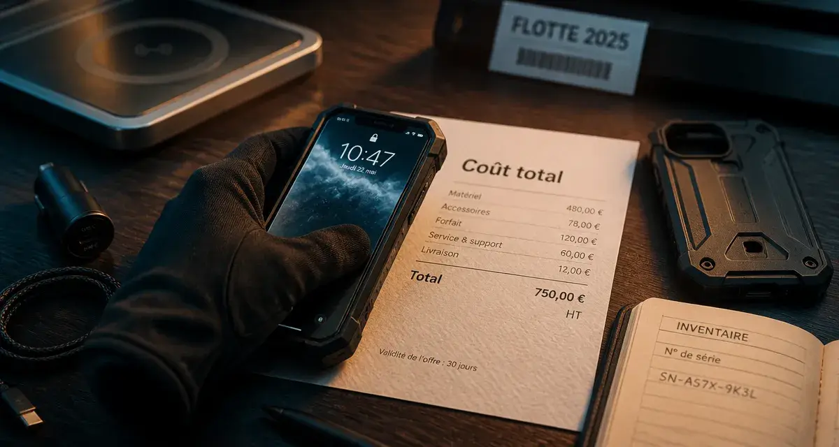 Smartphone professionnel : coût total de flotte vs prix d’achat