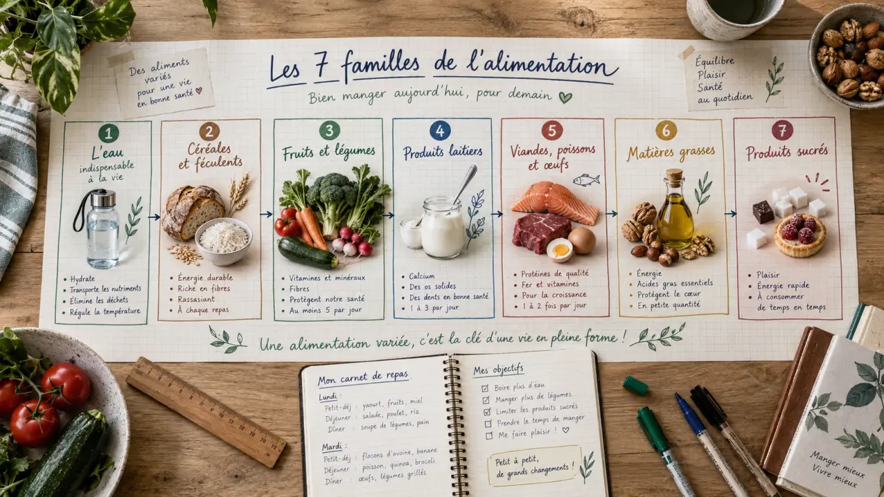 Les 7 groupes d aliments tableau pour équilibrer ses repas